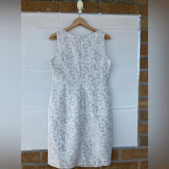 ESCADA KLEID JACQUARD SLEEVELESS SHIFT DRESS 42/14 - Picture 3 of 11